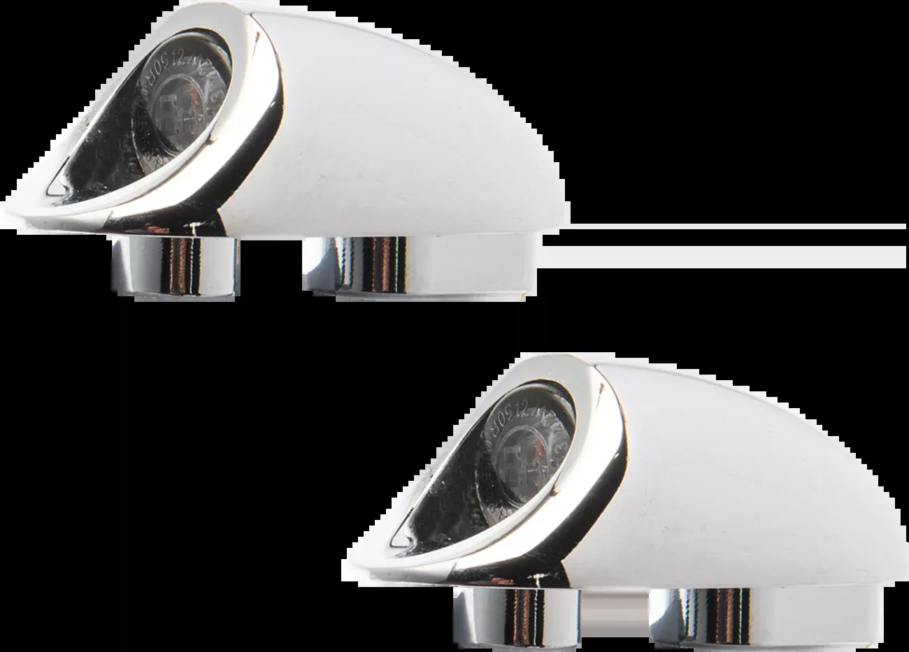 Kodlin 3-1 Chrome Mini Fender Strut Indicator Lights for 2018-24 Harley Softail