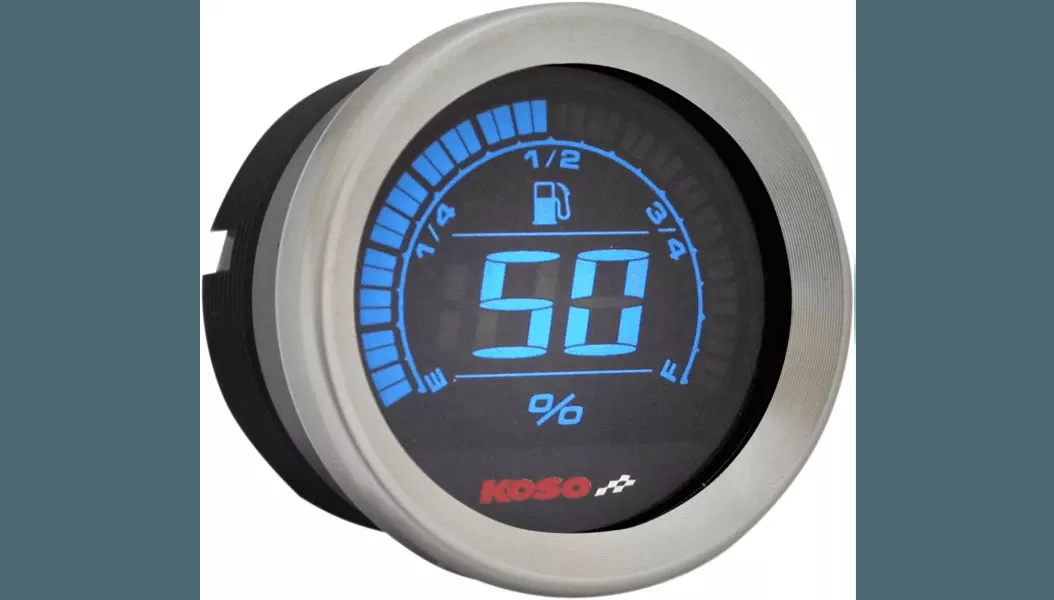 Koso 2″ Replacement Fuel Level Gauge for ’04-13 Harley Davidson Touring Models (Select Bezel Finish)