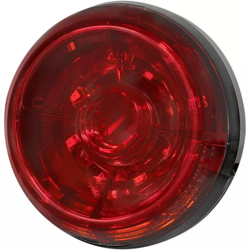 Koso HB035020 Solar Red 3-3/8 Round Motorcycle LED Brake Taillight Running Light