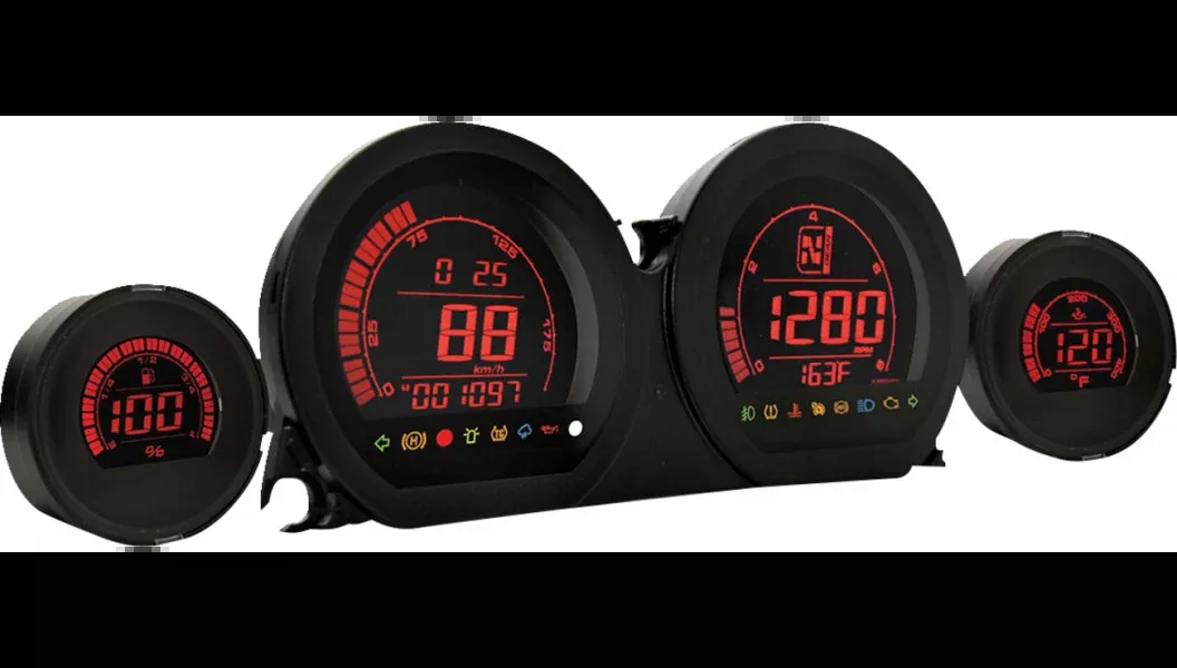 Koso HD-03 Four-Piece Gauge Kit 4 Harley 14-23 Touring Models