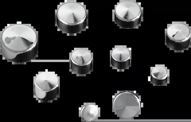 Kuryakyn 2442 Chrome Motorcycle 1/4″ 10 Pack Bolt Cover Caps Harley Davidson