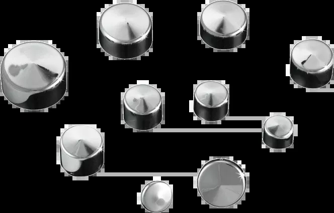 Kuryakyn 2445 Chrome Motorcycle 3/8″ 10 Pack Bolt Cover Caps Harley Davidson