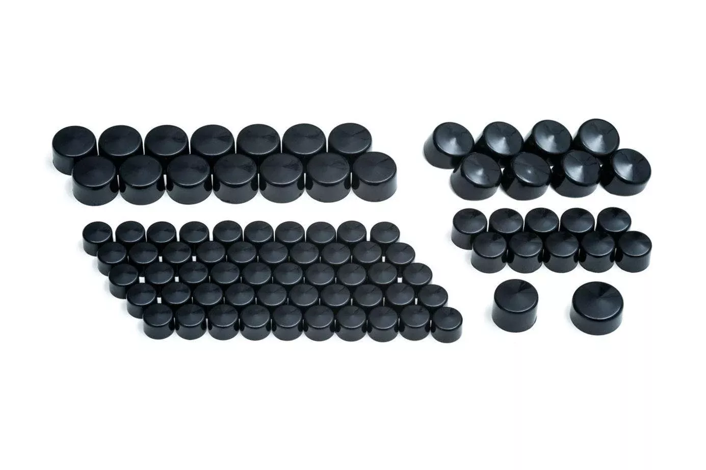 Kuryakyn 2465 Kool Kaps Black Bolt Covers Caps Engine Kit M8 Eight FLH & Softail