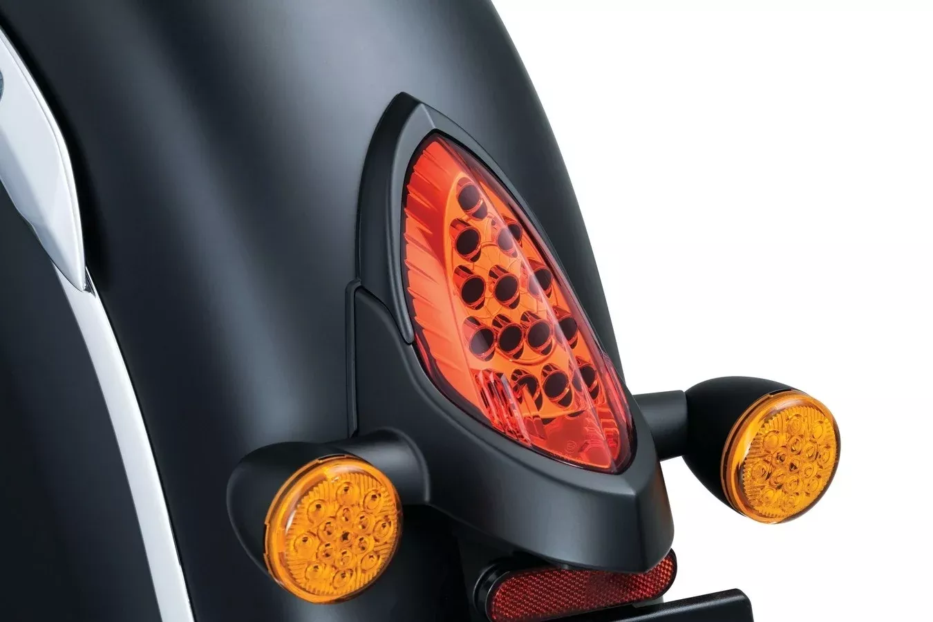 Kuryakyn 5623 Satin Black Taillight Top Trip Accent Cover 14-18 Indian Models
