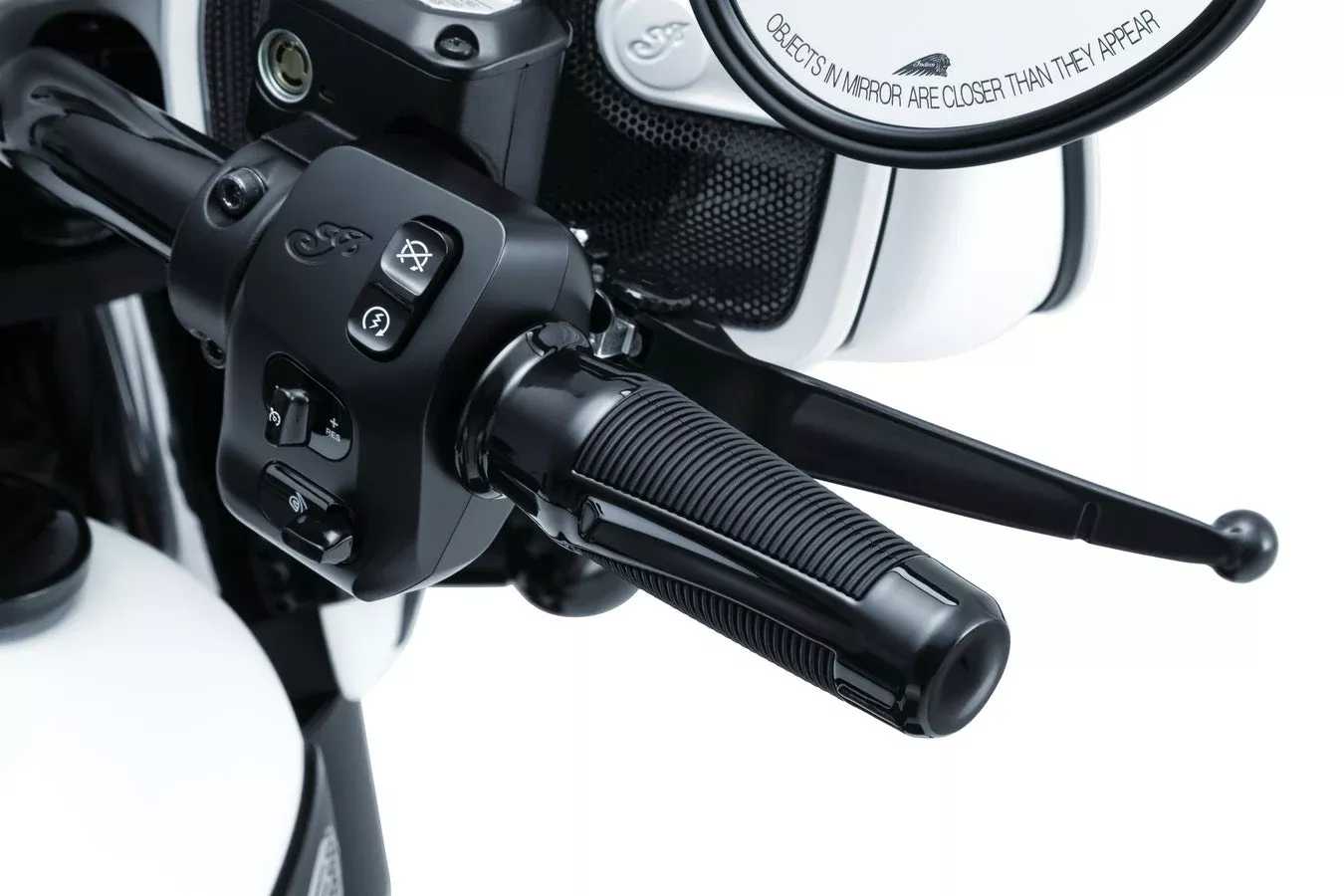 Kuryakyn 5787 Black Phantom Grips Indian Cruiser Aluminum 18-Up
