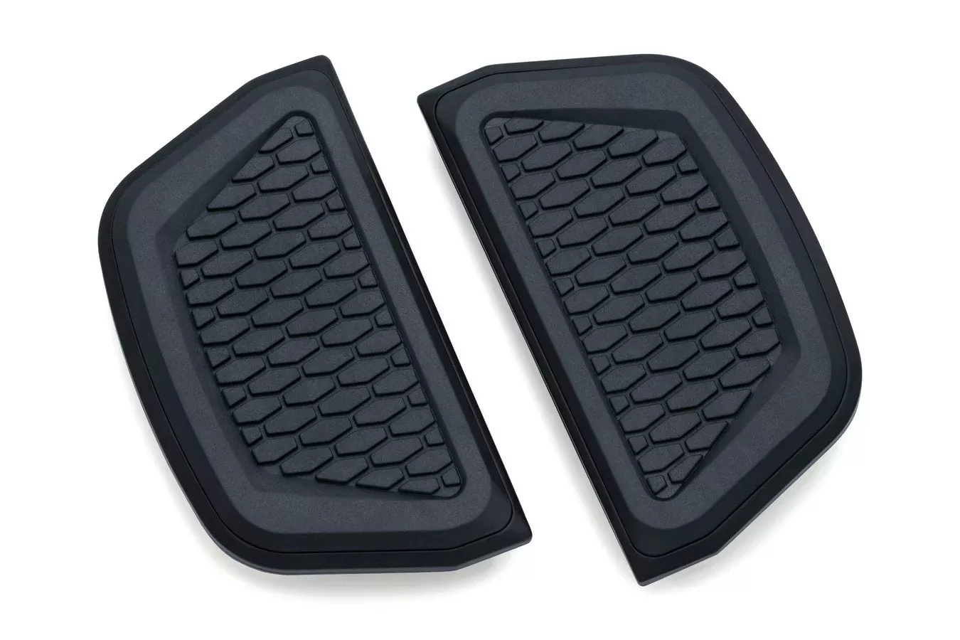 Kuryakyn 5903 Satin Black Hex Passenger Floor Board Inserts 86-19 Harley Touring