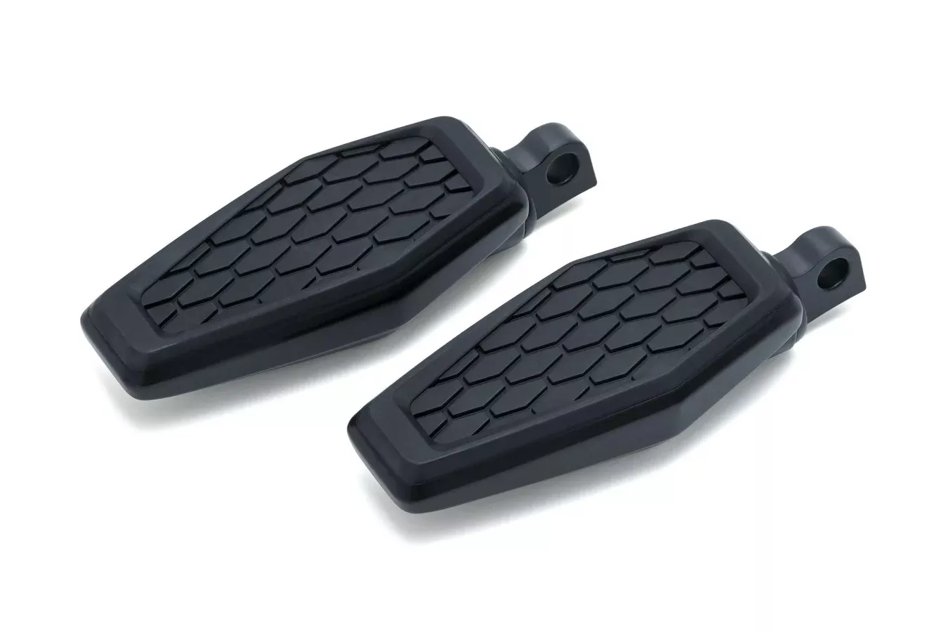 Kuryakyn 5905 Satin Black Hex Rubber Foot Pegs Harley Style Male Mount Apps