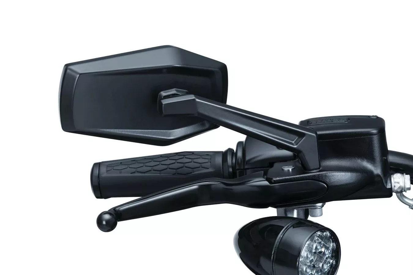 Kuryakyn 5919 Black Hex Right/Left Mirrors Multi-Fit Direct Harley Repalcement