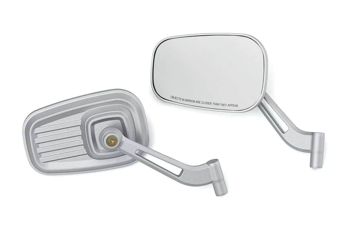 Kuryakyn 6654 Silver Dillinger Mirrors 3.5" x 5.5" Harley Davidson Universal