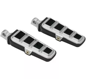 Kuryakyn 6666 Silver Dillinger Foot Peg w/Adapter Universal Harley Fit