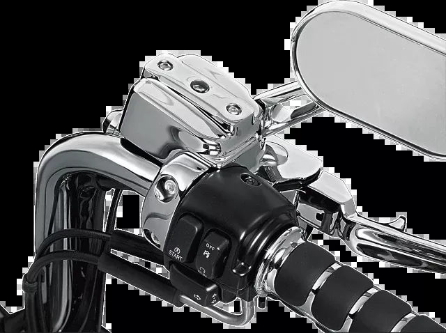 Kuryakyn 9119 Dual Disc Chrome Brake Master Cylinder Cover for 96-17 Harley Dyna