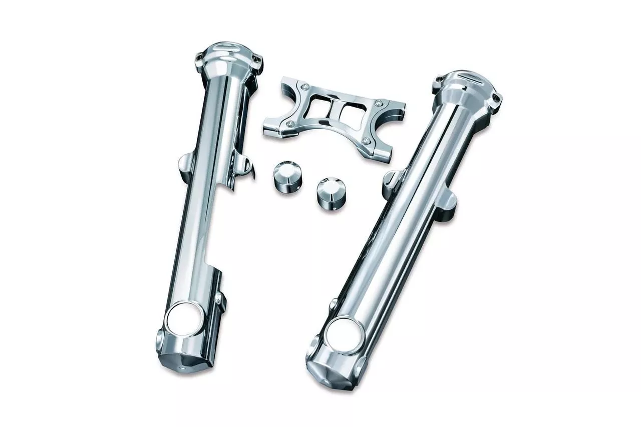 Kuryakyn Fork Skins ’04-17 Harley Davidson Sportster Models with Single Disc Front End Chrome
