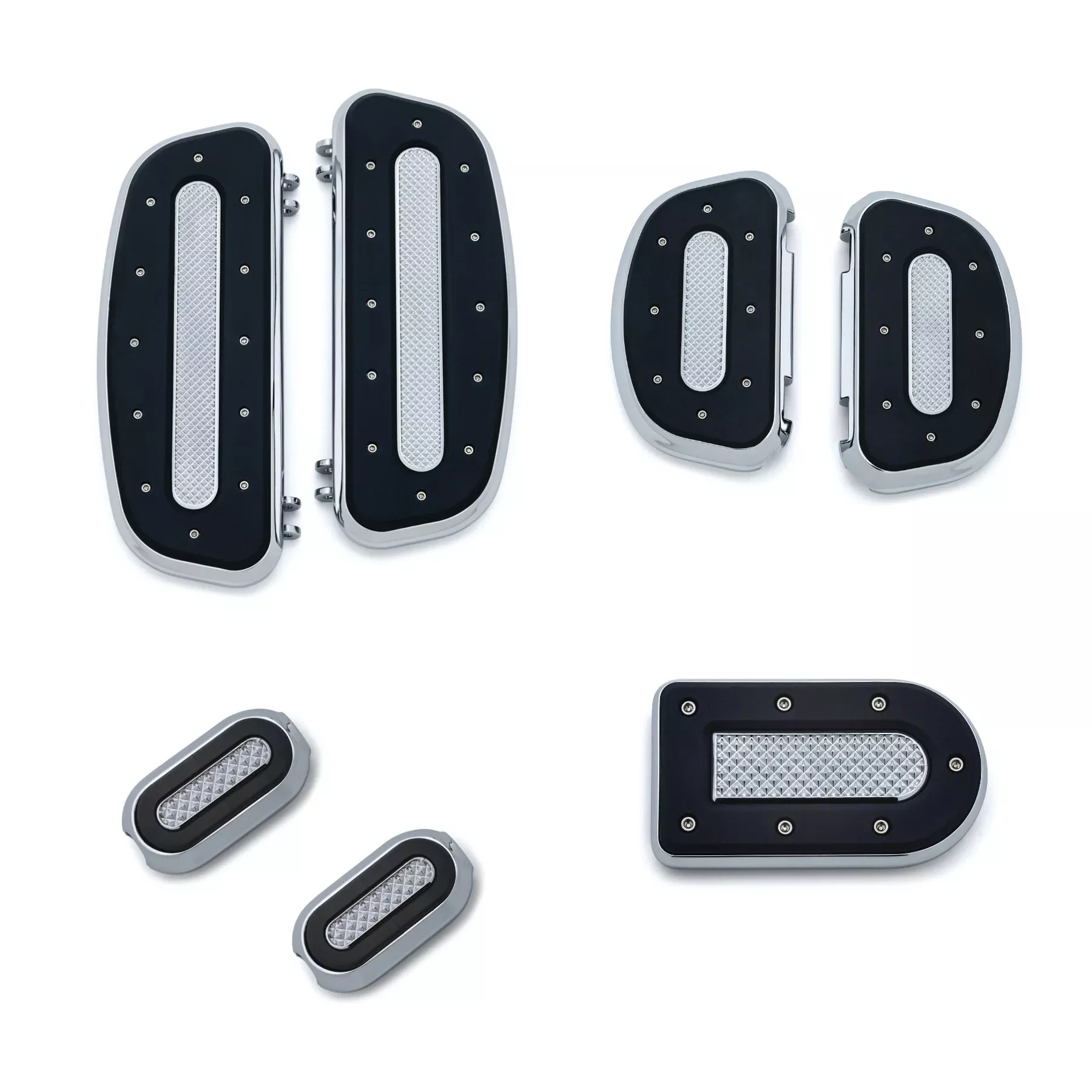 Kuryakyn Heavy Industry Chrome Complete Foot Control Kit 83-18 Harley Touring Softail