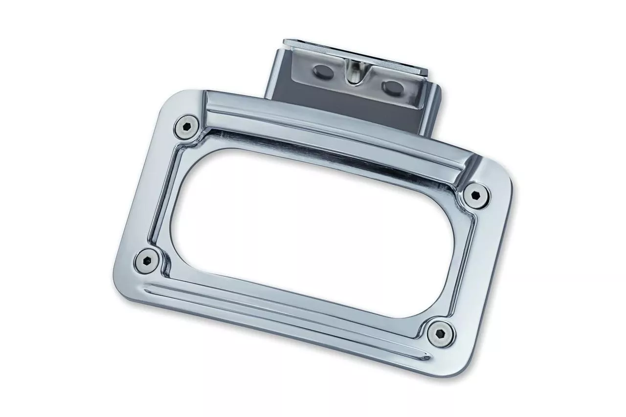 Kuryakyn L.E.D. Curved License Plate Frame with Mount for ’14-Up Indian Touring Models (except Scout, ’19 Chieftain, Chieftain Dark Horse & Chieftain Limited)