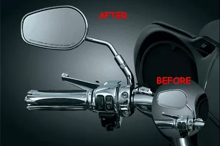 Kuryakyn Mirror Stem Extenders for Stock H-D Mirrors w/ Round Stems -Pair