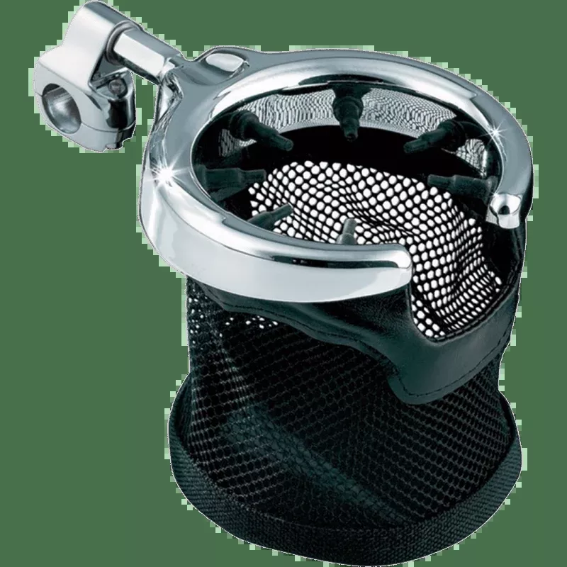Kuryakyn Pass Drink Holder With Basket F/1/2"3/4" TUB PN 1484