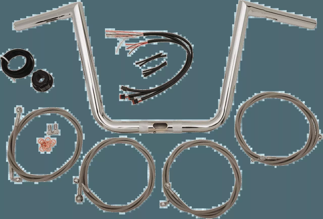 L.A. Choppers Ape Hanger Handlebar Kits for '17-20 Harley Davidson Road Glide Models w/ ABS (Hydraulic Clutch Models Only) Choose height and finish