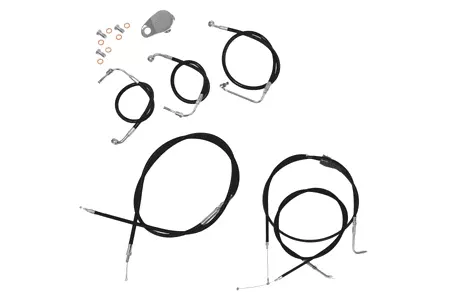 L.A. Choppers Cable Kit for '96-06 FLSTF/FLSTC/FLSTN '06 FXSTD for use with Mini Ape Hangers -Black