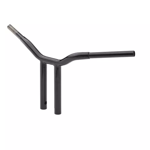 LA Choppers 1-1/4" Welded Kage Fighter 12" T-Bar Handlebars - Gloss Black
