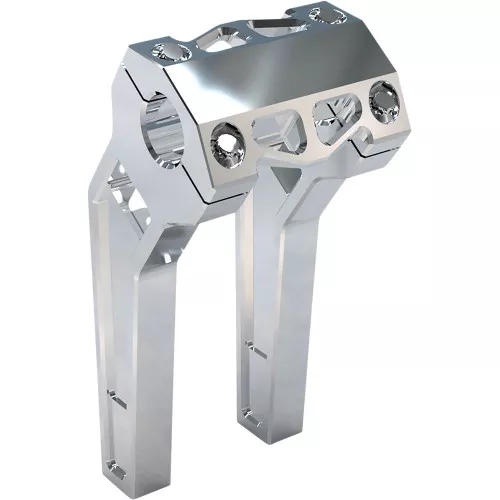 LA Choppers 8" Pullback Performance Risers & Top Clamp- Raw
