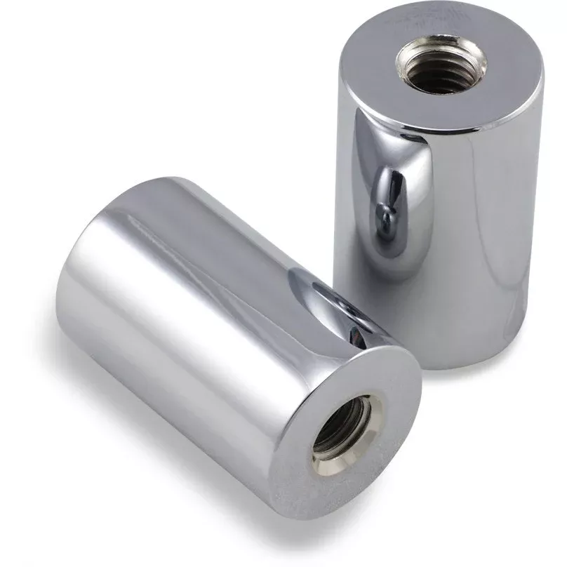 LA Choppers LA-7335-02R Chrome 2" Straight Handlebar Risers 1-1/4" Dia. Harley