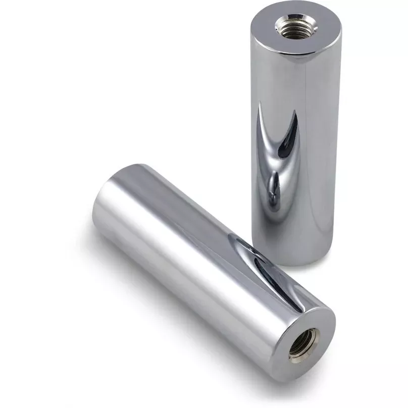 LA Choppers LA-7335-04R Chrome 4" Straight Handlebar Risers 1-1/4" Dia. Harley