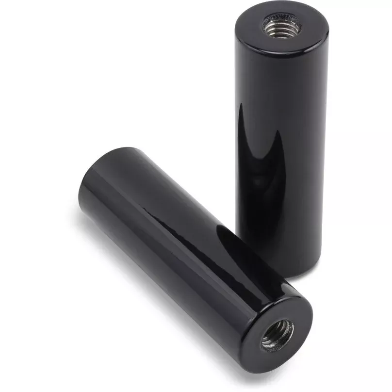 LA Choppers LA-7335-04RB Gloss Black 4" Straight 1-1/4" Handlebar Risers Harley