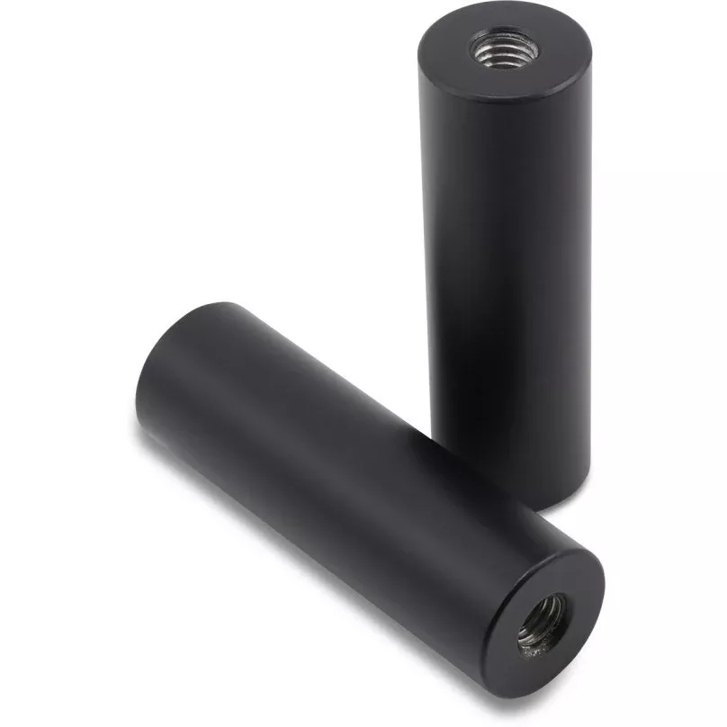 LA Choppers LA-7335-04RM Flat Black 4" Straight 1-1/4" Handlebar Risers Harley
