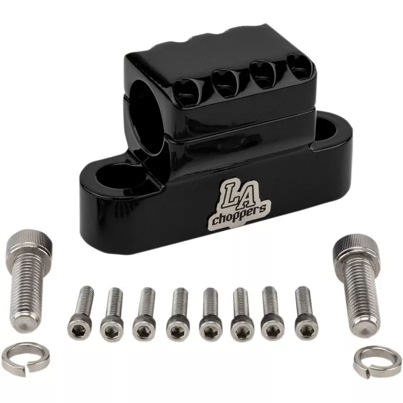 LA Choppers LA-7335-XXC Black Kage Fighter 1-1/4" Handlebar 3-1/2" Riser Clamps