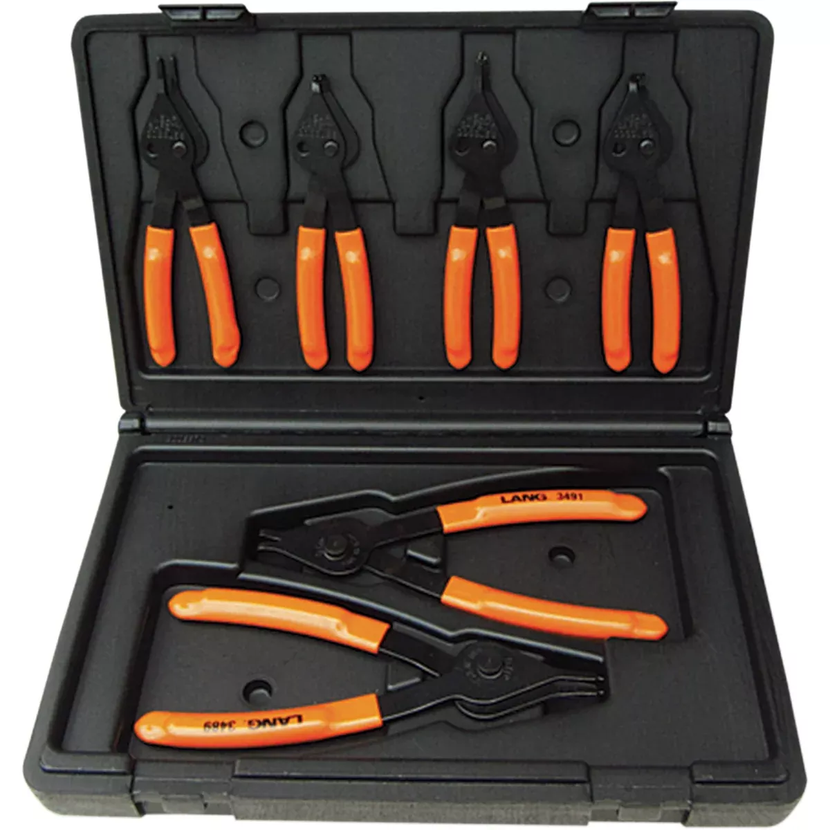 LANG TOOLS 3850-0319 3497 6-Piece Snap Ring Plier Set Plier Snap Ring Set - 6-Piece