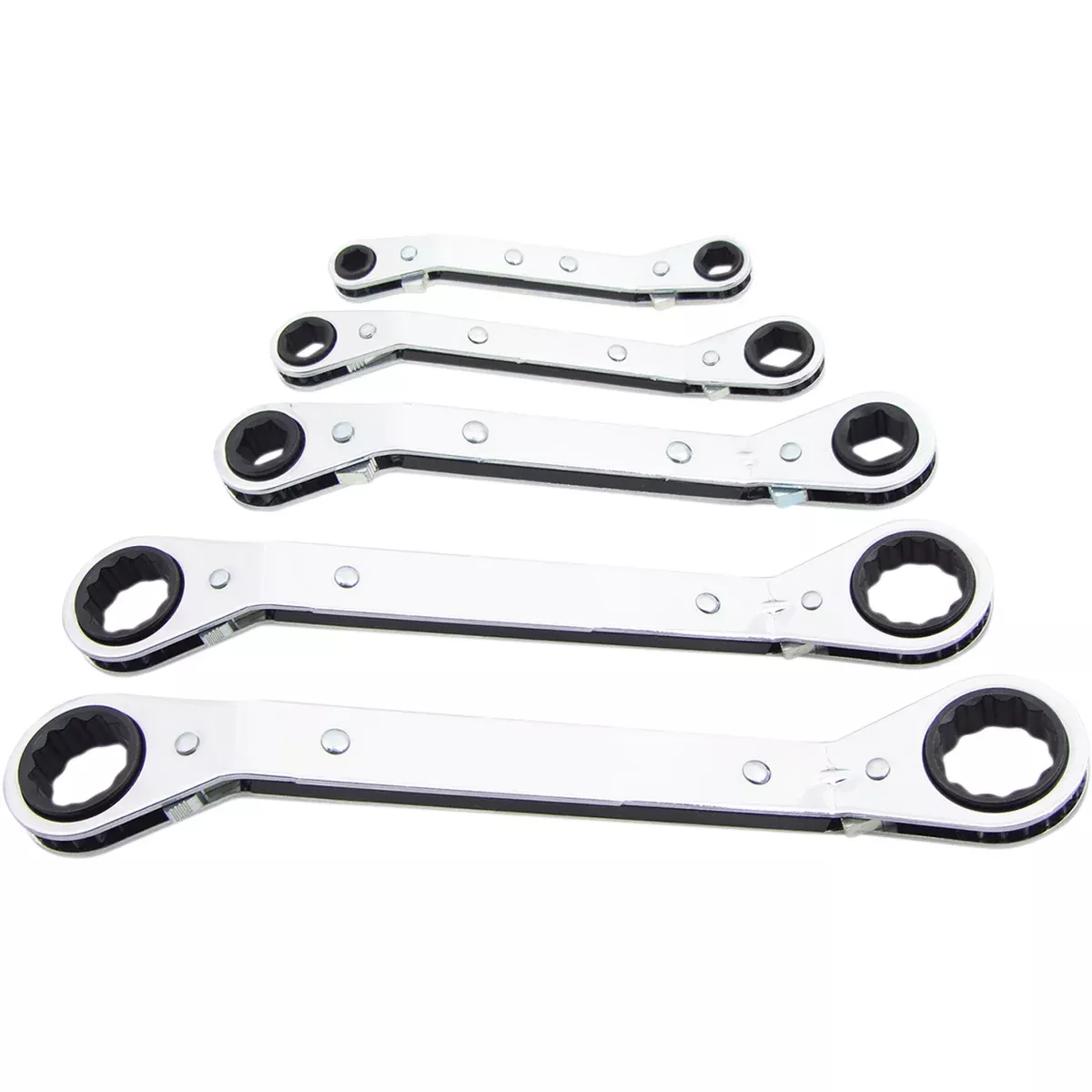 LANG TOOLS 3850-0440 ROW-5 Ratcheting Wrench Set Wrench Set - Ratcheting Offset - SAE