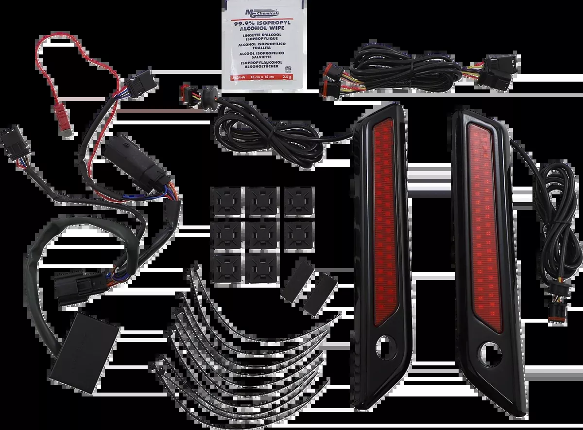 Latch Light - Saddlebag - Dual Color - Red - Black