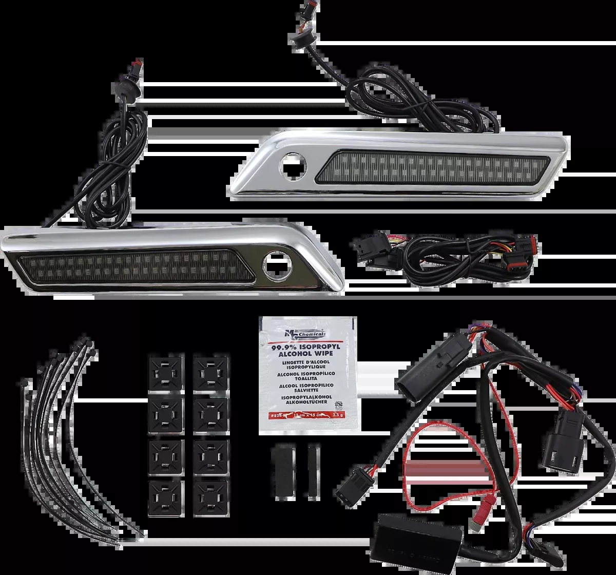 Latch Light - Saddlebag - Dual Color - Smoke - Chrome
