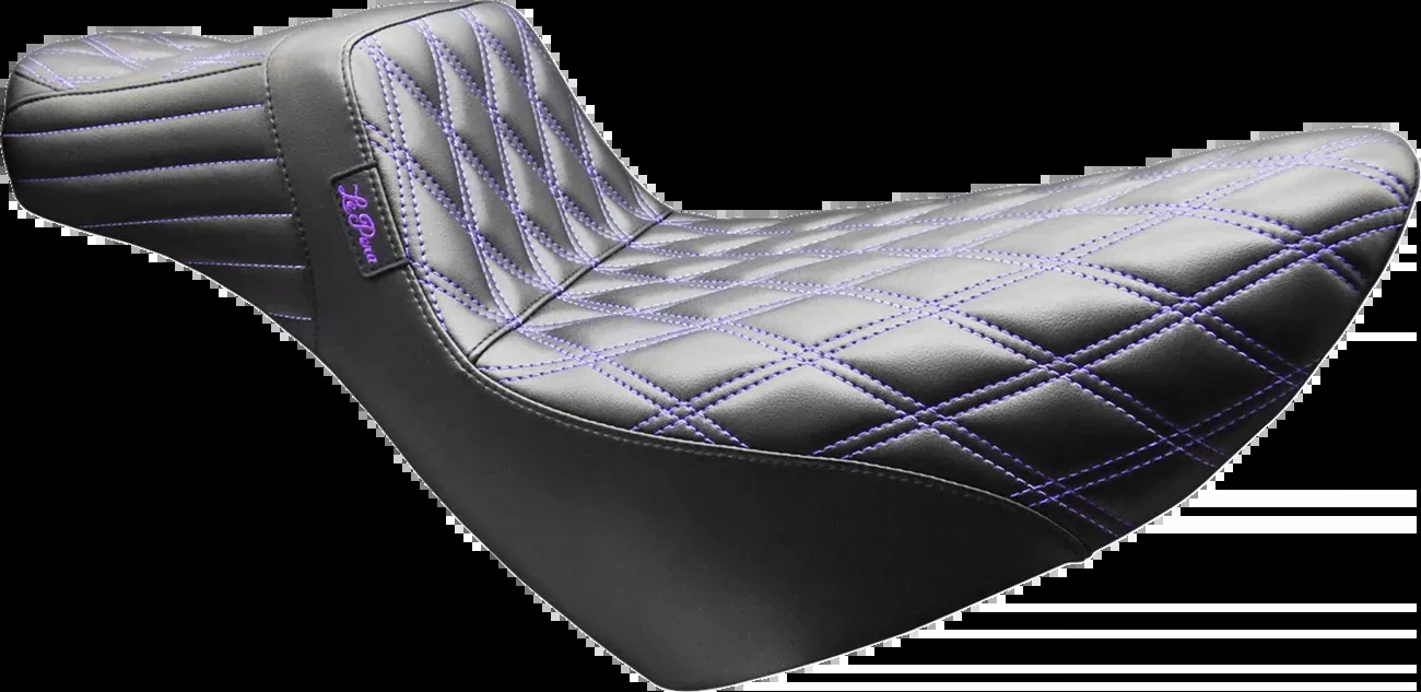 LE PERA Tailwhip Daddy Long Legs Seat - Double Diamond - Purple Stitch - FL/FX '18-'26 - LYR-580DLDD-P01