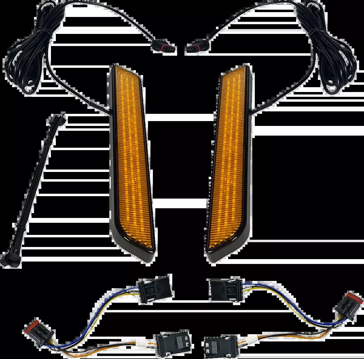 LED Fork Light - Amber - Black