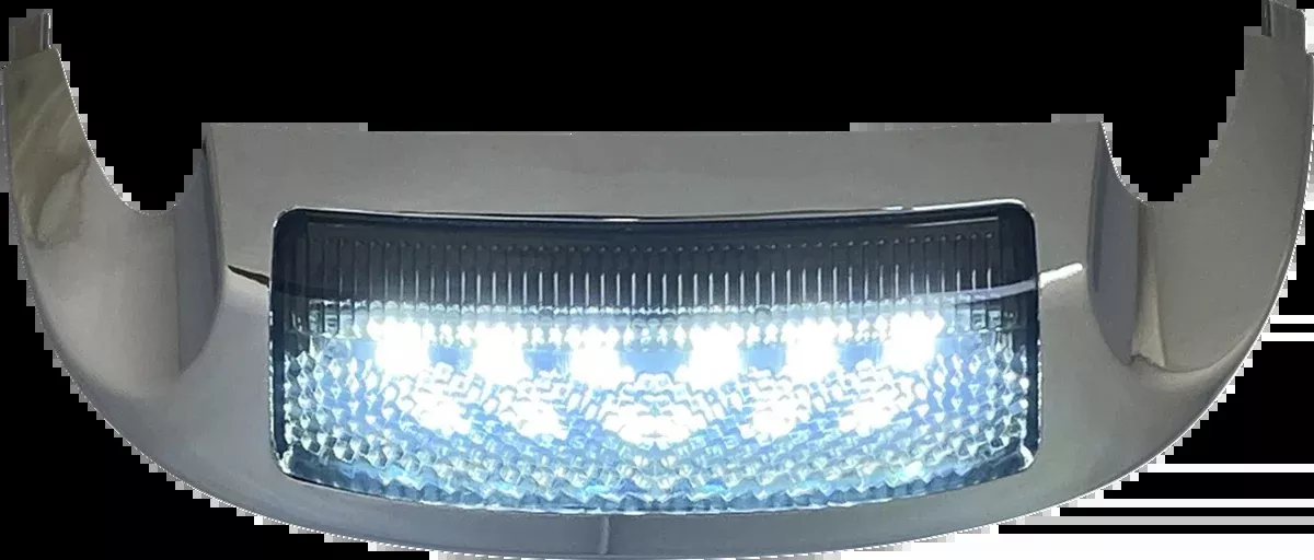 LED Front Fender Tip - White LED/Smoke Lens - Chrome