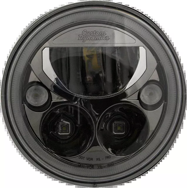 LED Headlight - 7" - Black
