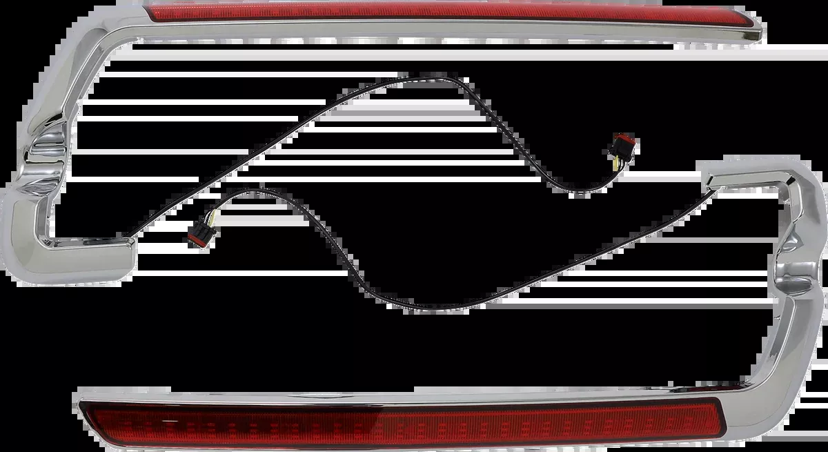 LED Saddlebag Light - Red - Chrome