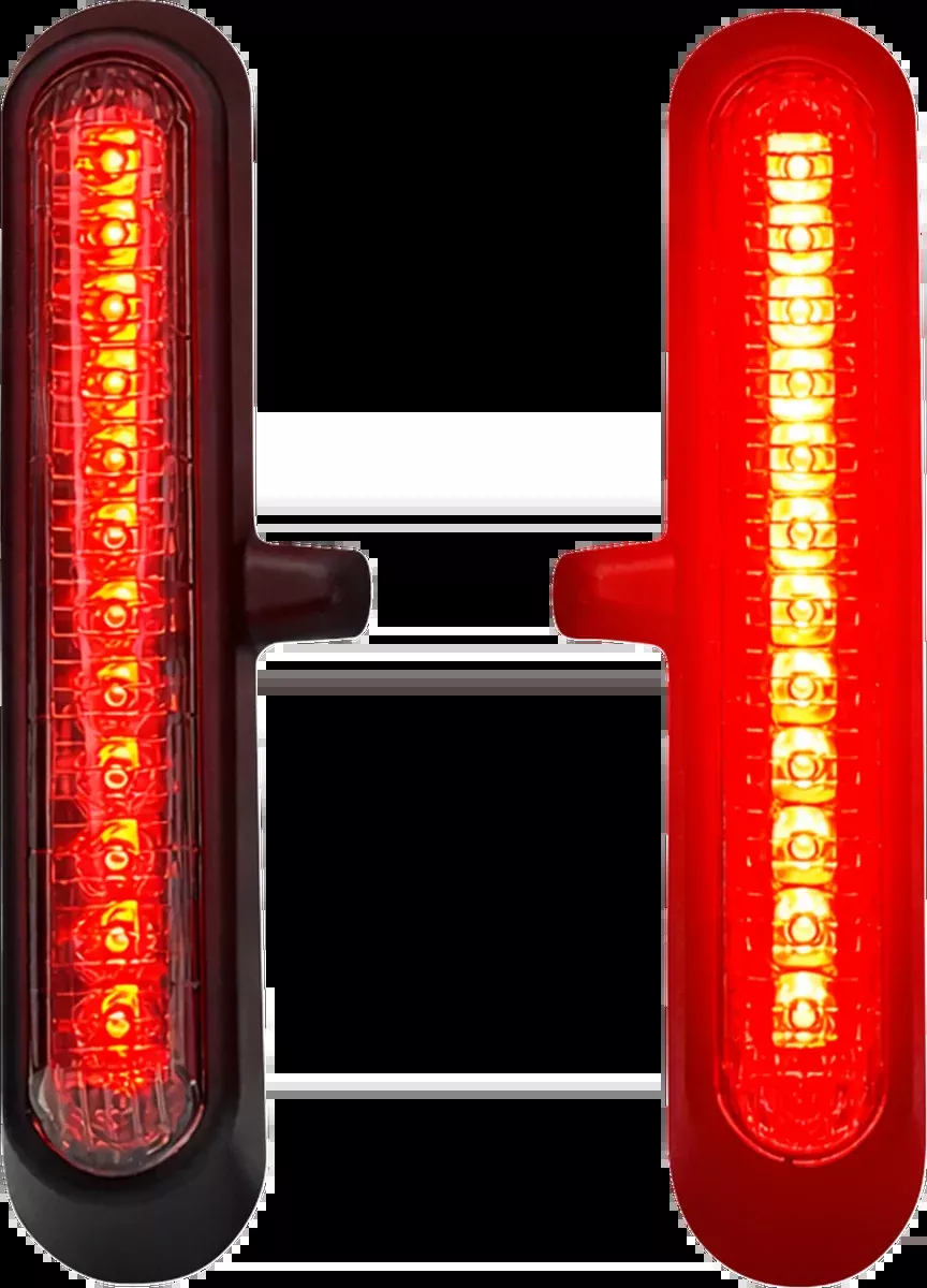 LED Saddlebag Lights - Red Lens - Matte Black