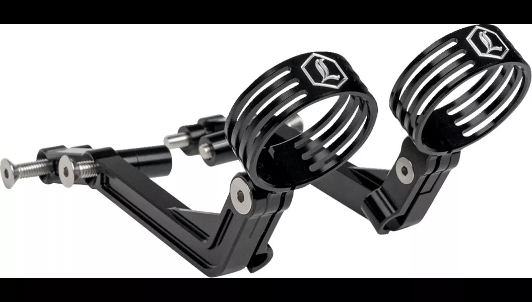 Legend REVO ARC Remote Reservoir Black External Mounts 4 Harley 14-23 Touring