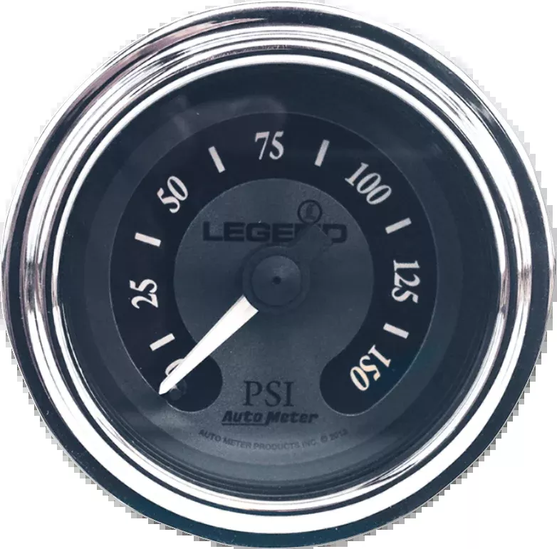Legend Titanium Fairing Mount 0-150 PSI Air Pressure Gauge for Harley Touring