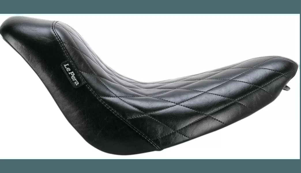 LePera Bare Bones Solo Seat for '06-17 Harley Davidson Softail Models - Diamond Stitch (See Fitment)