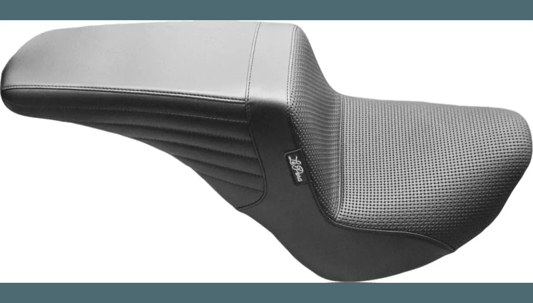 LePera Kickflip Up Front Seat for '18-25 Harley Davidson Street Bob, Standard and Slim Softail Models - Basketweave