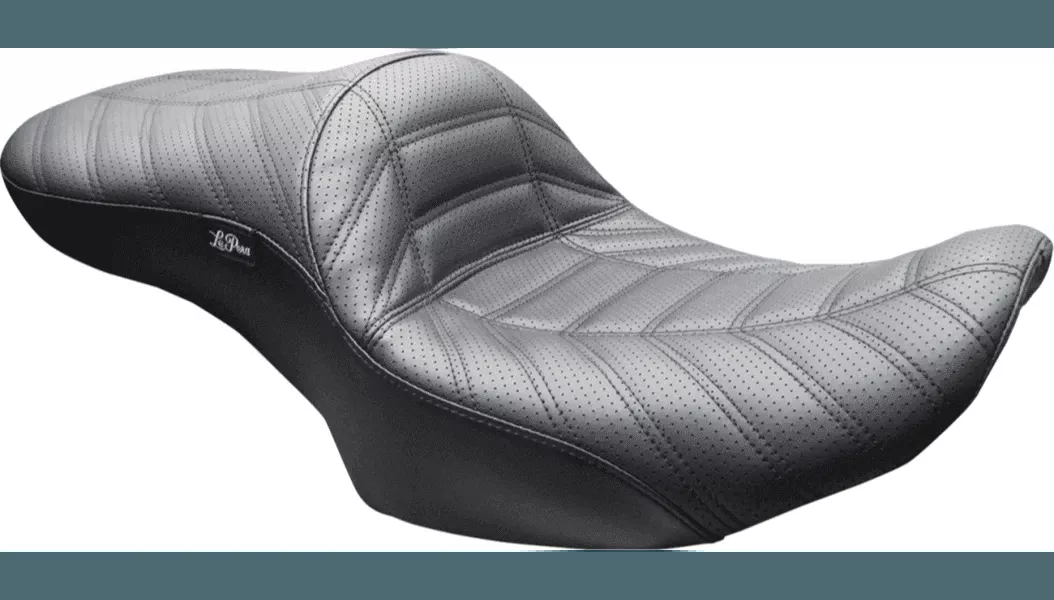 LePera Maverick Seat (Without Backrest) Black Indy Stitch for '08-24* Harley Davidson Touring Models