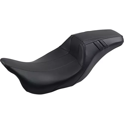 LePera Outcast Daddy Long Legs Seat for 2008-2023 Harley Touring - Black/Carbon Weave