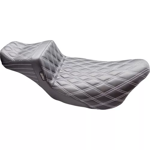 LePera Tailwhip Double Diamond Daddy Long Legs Seat for 2008-2023 Harley Touring - Grey