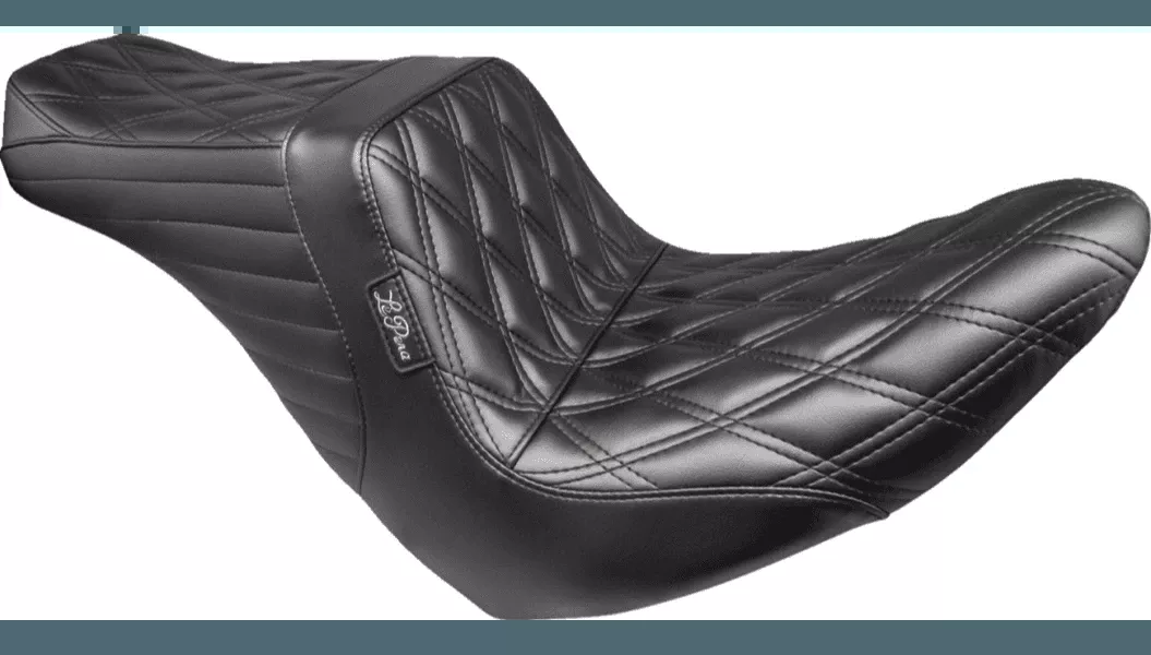 LePera Tailwhip Up Front Seat for '18-Up Harley Davidson Low Rider Models and Sport Glide - Double Diamond - Black