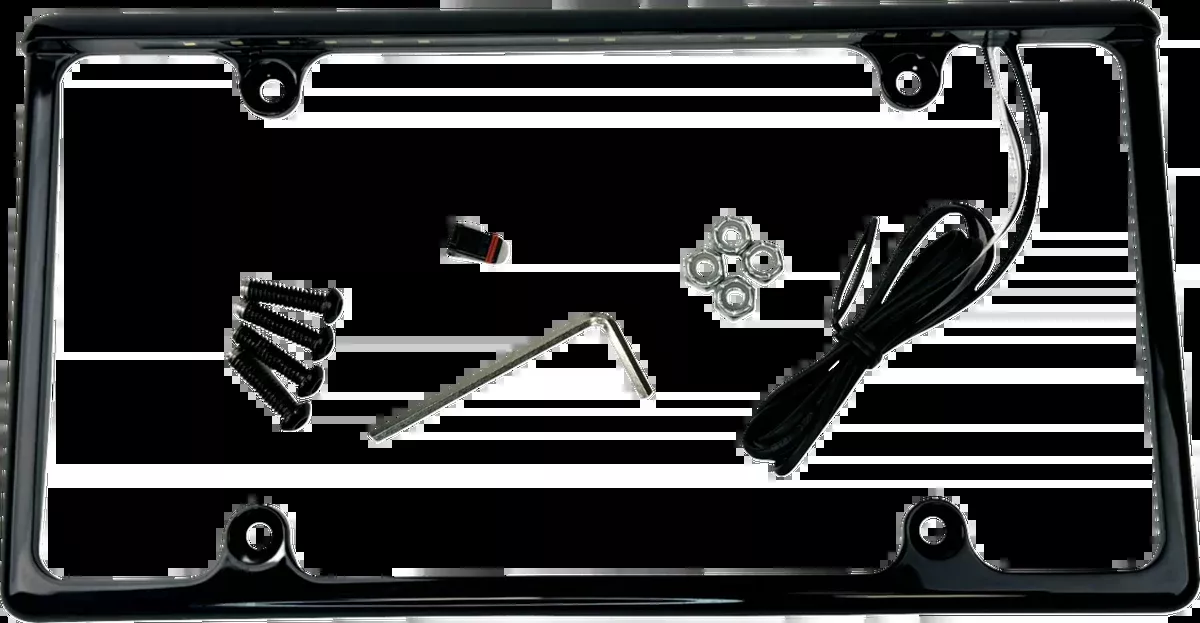 License Plate Frame - LED - Gloss Black