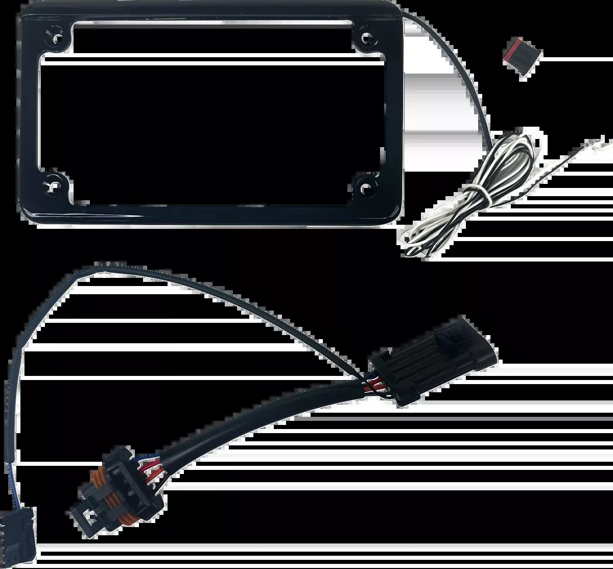 Lighted License Plate Frame - Gloss Black - General
