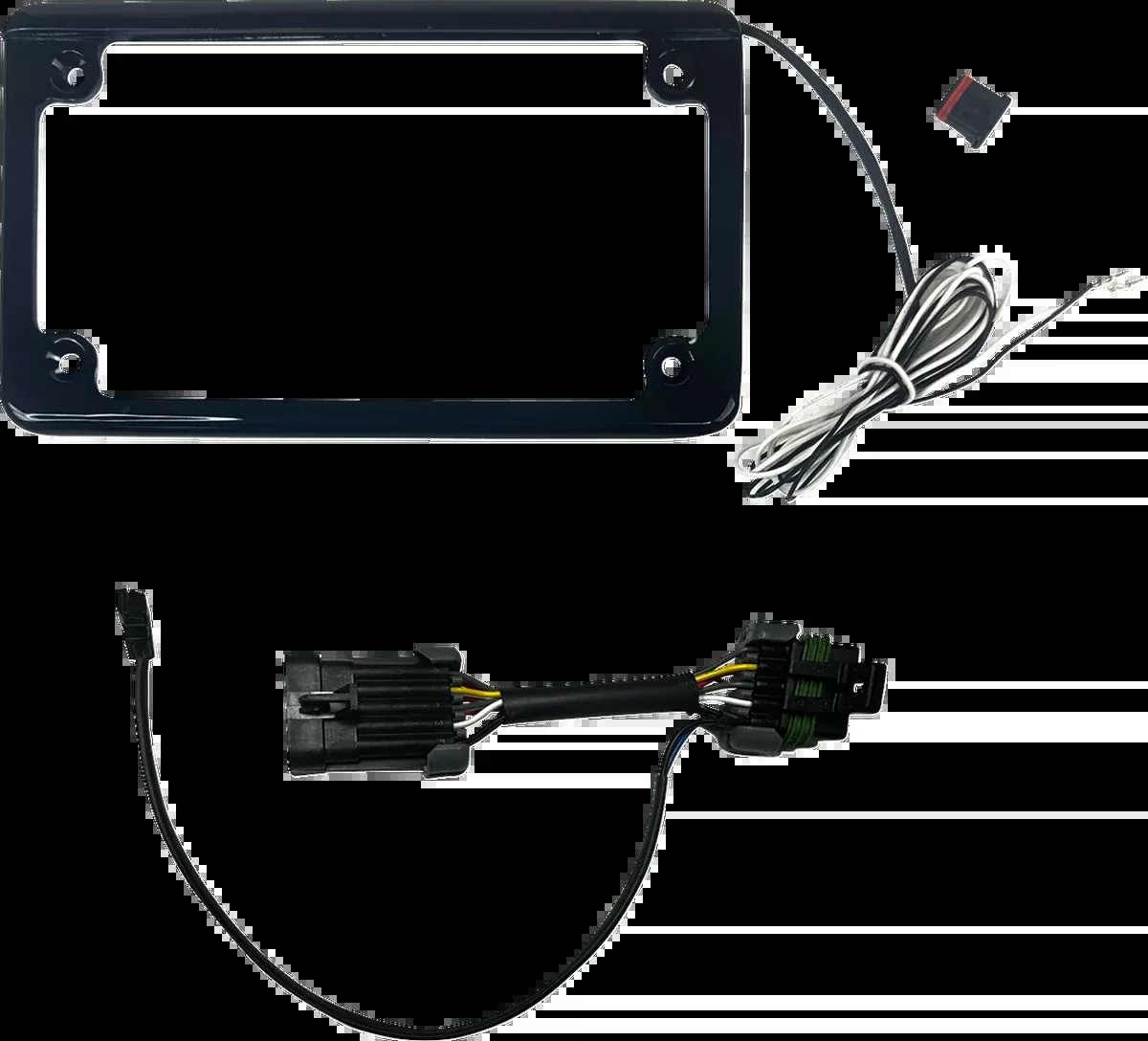 Lighted License Plate Frame - Gloss Black - RZR Pro